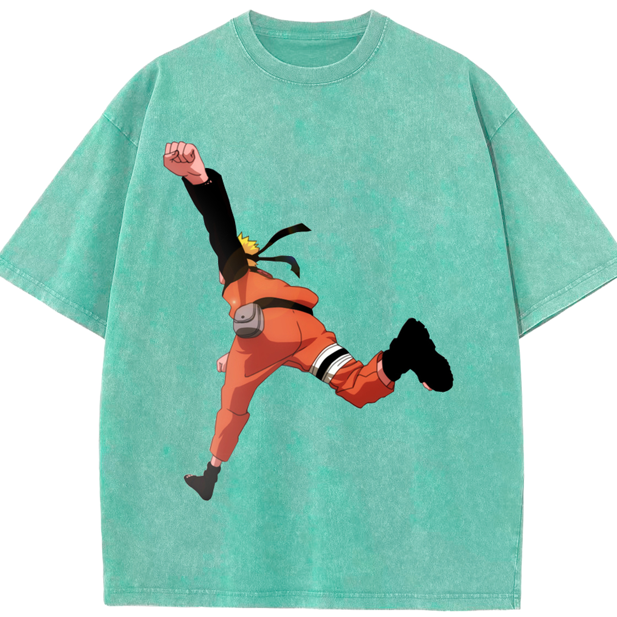 （画像用） NARUTO -ナルト- うずまき ナルト Uzumaki Naruto 綿100% ヴィンテージ風 半袖Tシャツ（フロントプリント）